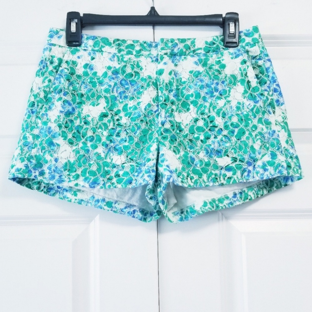 Madewell Painted Lacebloom Floral Lace Shorts